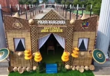Unik! Pos Tematik Bambu Polres Majalengka di Jalur Mudik, Angkat Kearifan Lokal