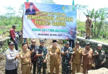 Peletakan Batu Pertama Jembatan Garuda TNI di Majalengka