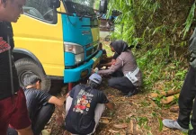 Truk Telur Kecelakaan usai Salip Kendaraan