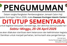 Kuningan Islamic Center  Ditutup Sementara