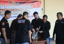 Polres Majalengka Musnahkan Barang Bukti Sabu Kasus Pohang