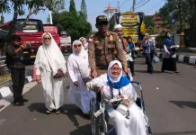 444 Haji Asal Indramayu Kloter 1 Embarkasi Kertajati Tiba di Indonesia