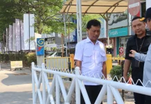 Wali Kota Cirebon Tinjau Progres Pemagaran Trotoar Depan CSB Mall