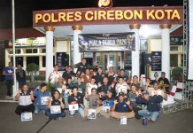 Wakapolda Jabar Hadiri Nobar Piala Dunia 2026 di Polres Cirebon Kota