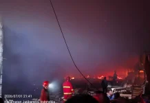 Gudang Kayu di Jatibarang Indramayu Hangus Terbakar