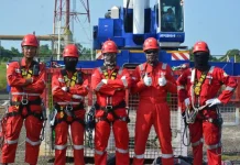 Pertamina Patra Niaga Balongan Simulasi Penyelamatan di Ketinggian Flare