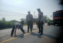 Polisi Olah TKP Kecelakaan maut 12 Nyawa Melayang di Indramayu