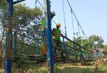 Jembatan Gantung Kecapi Mulai Dibangun, Harapan Baru Warga Larangan