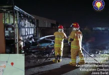 Warung Makan di Pabedilan Cirebon Ludes Terbakar Korsleting Listrik