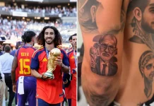 Cucurella Buat Tato Wajah Pelatih Spanyol usai Juara Dunia