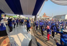 DPC Partai Demokrat Kabupaten Cirebon Gelar Lomba Rakyat, GPM & Senam di Palimanan