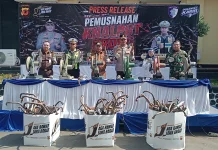 Polres Majalengka Musnahkan 1.356 Knalpot Brong