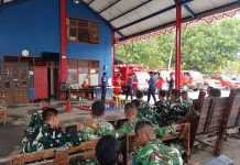 Damkar Indramayu Berikan Pelatihan Kepada Brigif 34 Cakrabuwana
