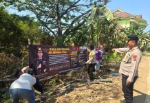 Sat Binmas Polres Indramayu Edukasi Warga Cegah Karhutla