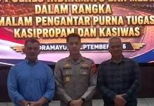 Polres Indramayu Gelar Kehormatan Pengabdian Anggota Purna Tugas
