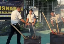Lapas Indramayu Musnahkan Barang Hasil Razia dan Penggeledahan