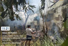 Rumah di Astanajapura Terbakar Diduga Korsleting Listrik