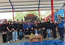 Mahasiswa Unwir Rayakan Ultah di Markas Damkar Indramayu