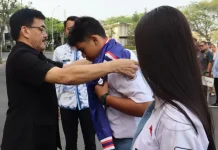 Sekda Lepas Kontingen Basket SMAN 1 Kota Cirebon Berlaga di DBL West Java