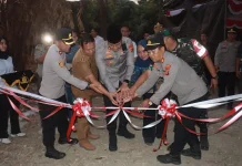 Permudah Akses Warga, Kapolres Majalengka Resmikan Jembatan Merah Putih