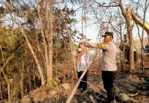 Polsek Cirebon Selatan Timur Respons Cepat Kebakaran Lahan di Kopiluhur