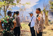 Polsek Gunung Jati Cirebon & Stakeholder Bantu Tangani Kebakaran Kandang Kambing