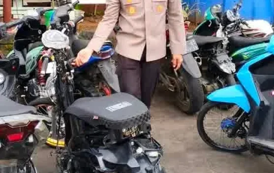 Motor Berpelat Thailand Diamankan Polisi di Kuningan
