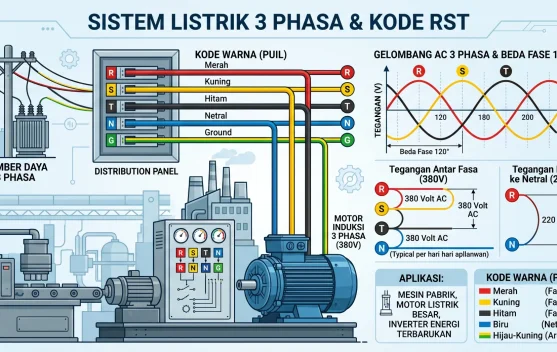 Memahami Listrik 3 Phasa dan Kode RST: Solusi Daya Kelistrikan Berskala ...