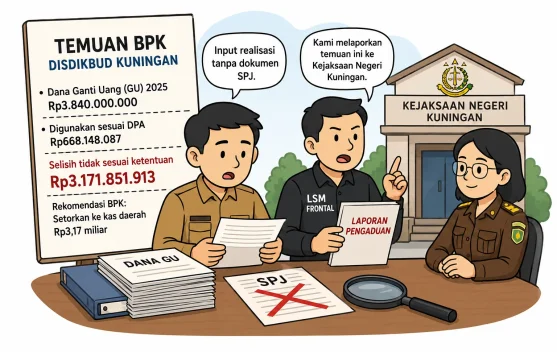 BPK Temukan Dana GU Disdikbud Kuningan Rp3,17 Miliar Bermasalah