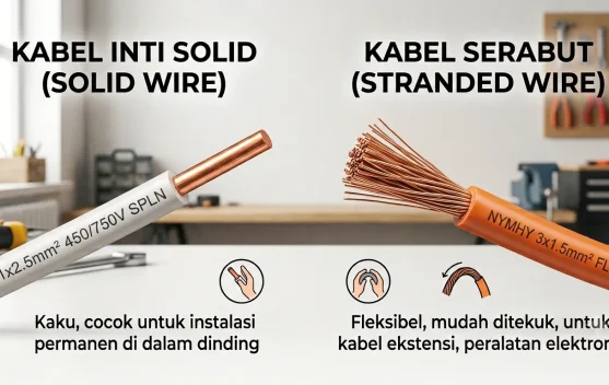 Kabel Tembaga Padat & Serabut : Memahami Perbedaan Fungsi, Fleksibilitas, dan Daya