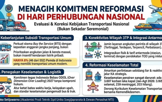 Menagih Komitmen Reformasi Sektor Perhubungan Nasional