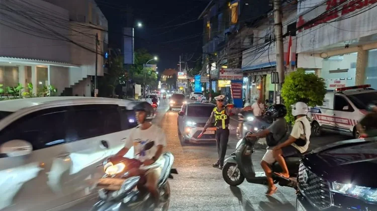 Sat Lantas Polres Badung Pastikan Kamseltibcarlantas Kondusif