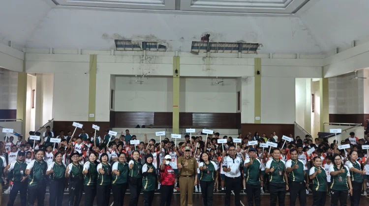 Ratusan Atlet Kecamatan Kuta Dilepas menuju Porsenijar Badung