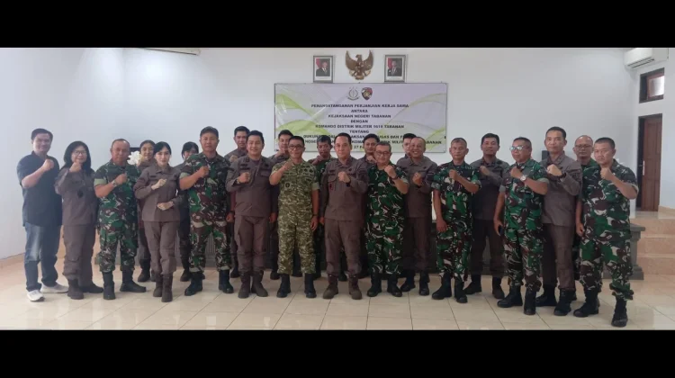 Kejari Tabanan Gandeng Kodim Tabanan Perkuat Supremasi Hukum