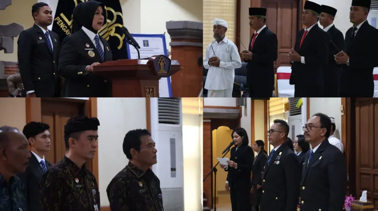 Kemenkum Bali Lantik 3 PPNS dan Anggota MPDN Jembrana