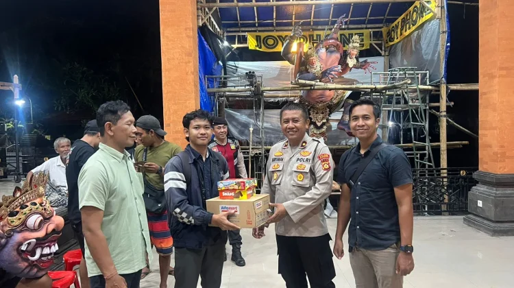 Jelang Pengrupukan, Kapolsek Gianyar Sambangi Sekaa Teruna
