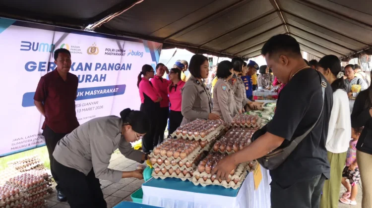 Polres Gianyar Gelar Gerakan Pangan Murah Serentak di Blahbatuh