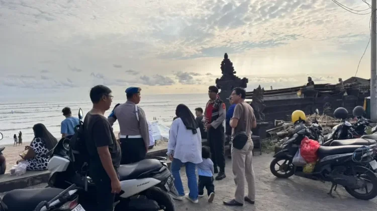 Libur Lebaran, Polisi Perkuat Pengamanan Pantai Kuta Utara