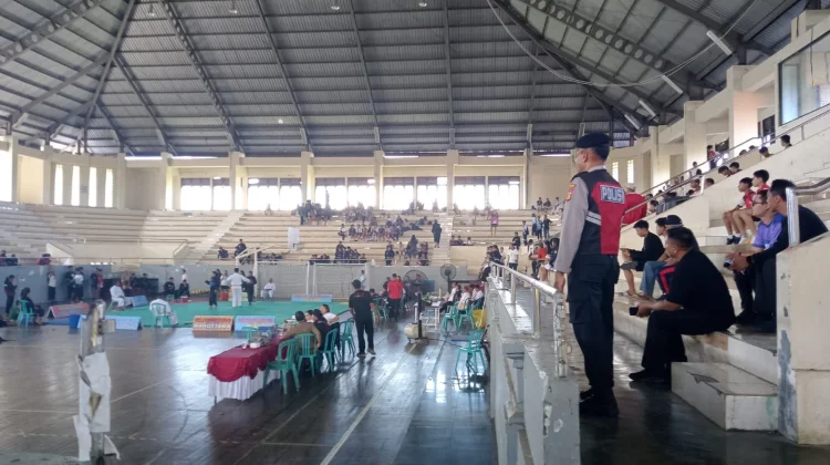 Polsek Klungkung Amankan Porjar di GOR Swecapura
