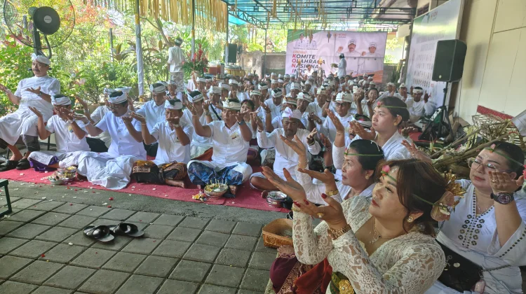 Mohon Restu Sekala-Niskala, Pengurus Baru KONI Badung Gelar Ritual Majaya-jaya