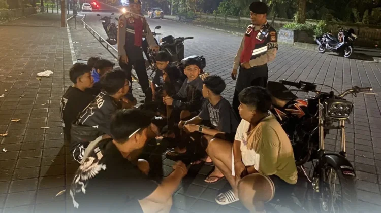 Polres Badung Sisir Kawasan Mengwi Antisipasi C3 dan Premanisme