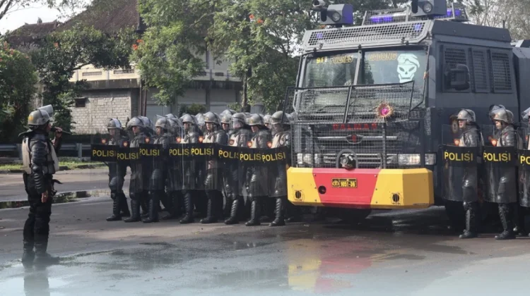 Jelang May Day, Polres Badung Matangkan Kesiapan Latihan Dalmas