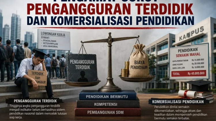 Pengamat Sorot Pengangguran Terdidik dan Komersialisasi Pendidikan