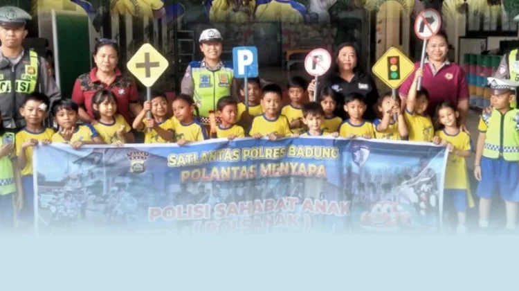 Satlantas Polres Badung Kenalkan APIL dan Gerakan Lalu Lintas kepada Anak TK
