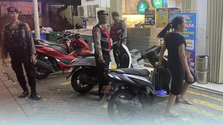 Patroli Biru Samapta Polres Badung Tekan Potensi Kriminalitas Malam