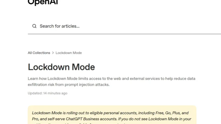 Lindungi Data dari Serangan AI, OpenAI Perkenalkan Lockdown Mode di ChatGPT