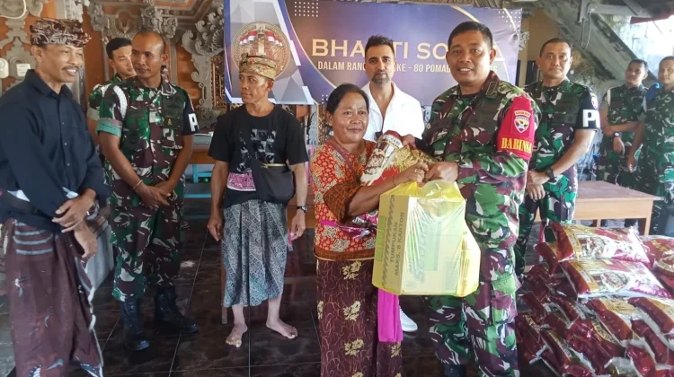 Babinsa Lalanglinggah Dukung Bhakti Sosial HUT ke-80 POMAD