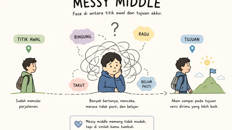 Hidup Terasa Nggak Jelas? Mungkin Kamu Sedang Ada di Fase Messy Middle