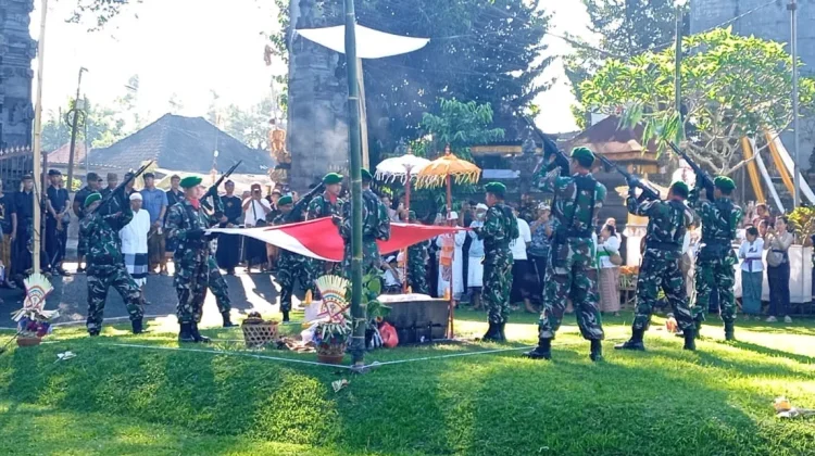 Kodim Tabanan Gelar Upacara Perabuan Militer Pelda Purn I Ketut Sukadana