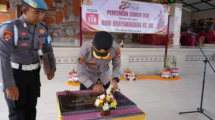 Kapolres Gianyar Resmikan Sumur Bor Tirta Chandra Kupa